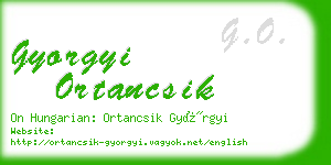 gyorgyi ortancsik business card